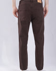 Comfort Fit Chocolate Brown Denim Pants