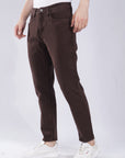 Comfort Fit Chocolate Brown Denim Pants