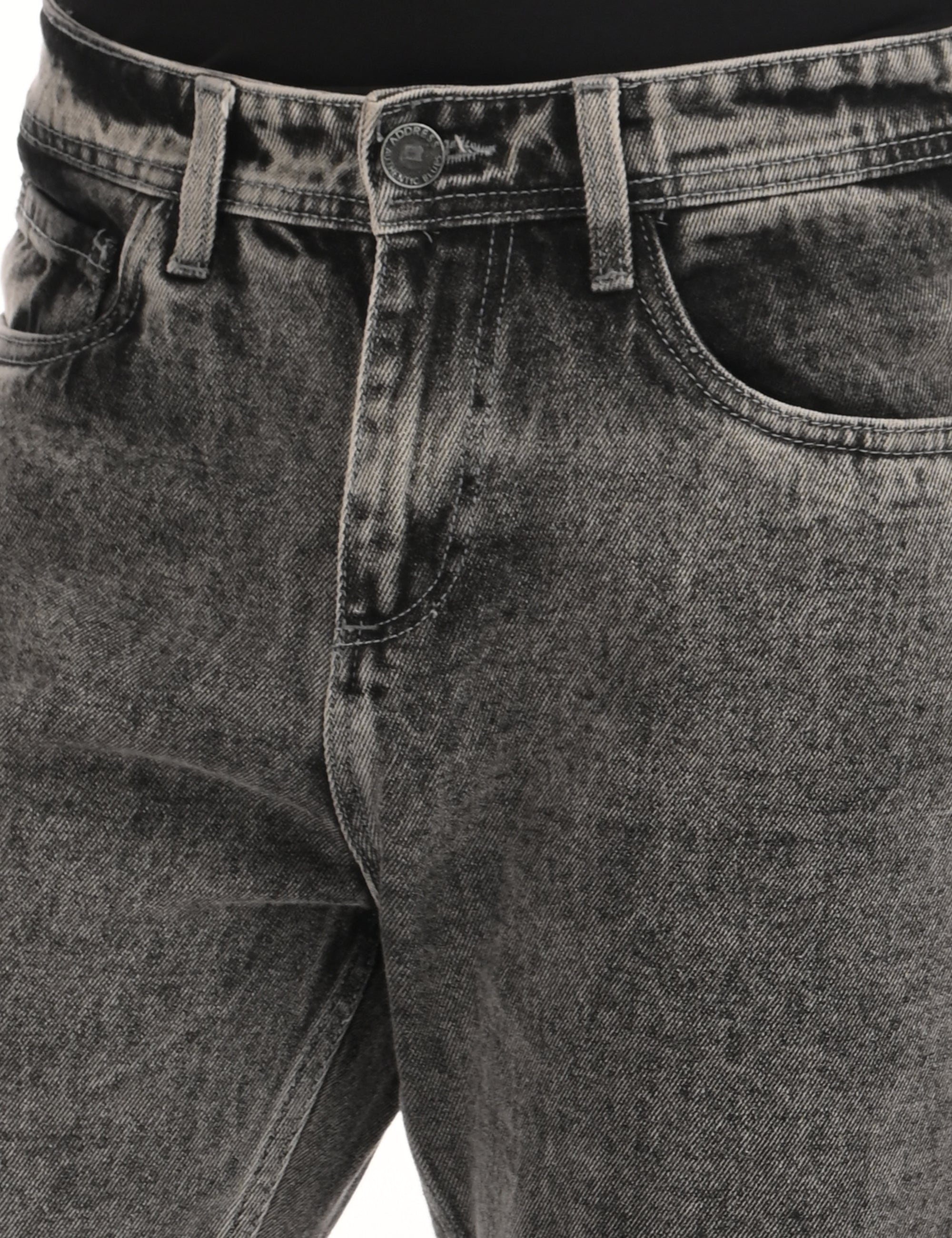 Comfort Fit Grey Denim Pants