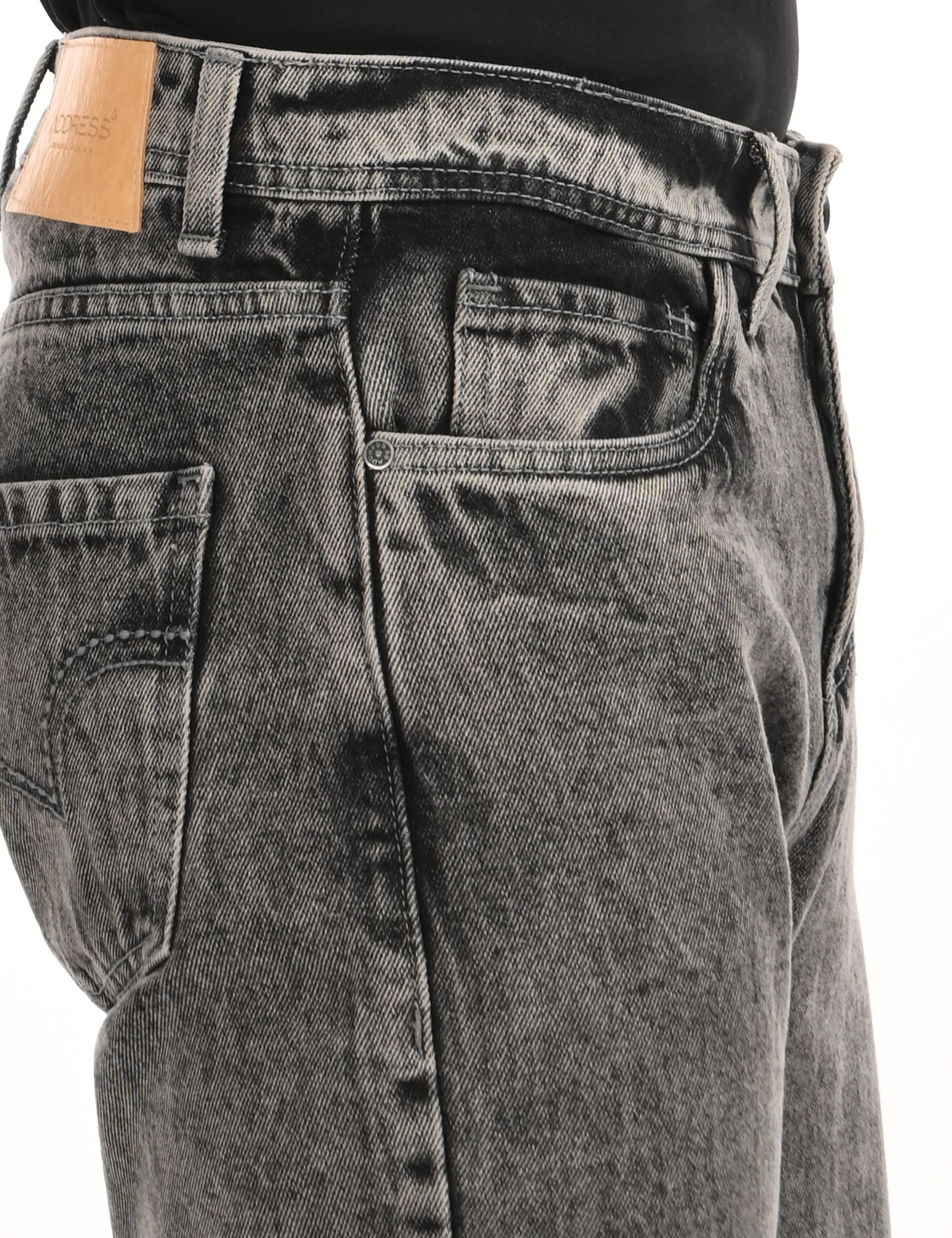 Comfort Fit Grey Denim Pants