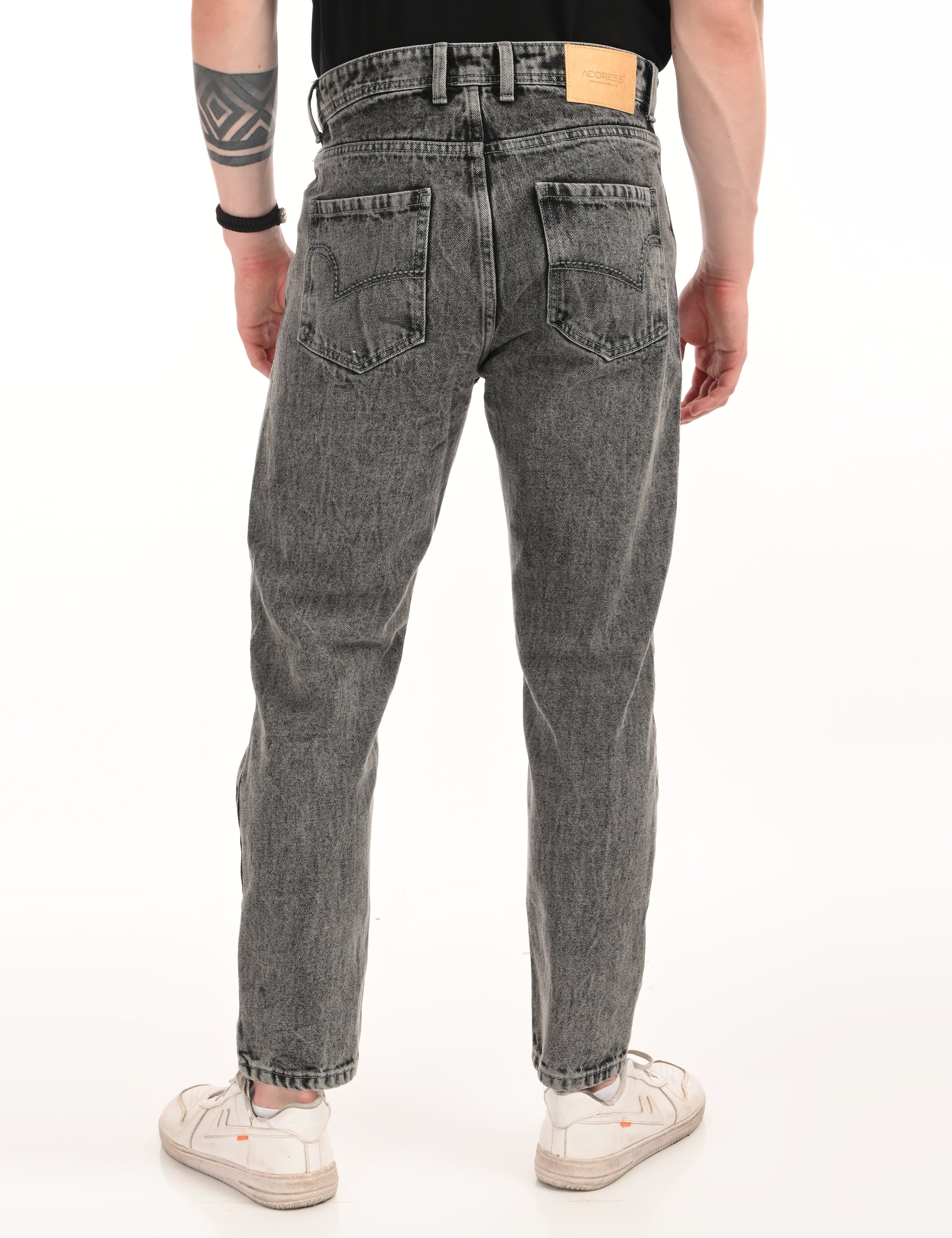 Comfort Fit Grey Denim Pants