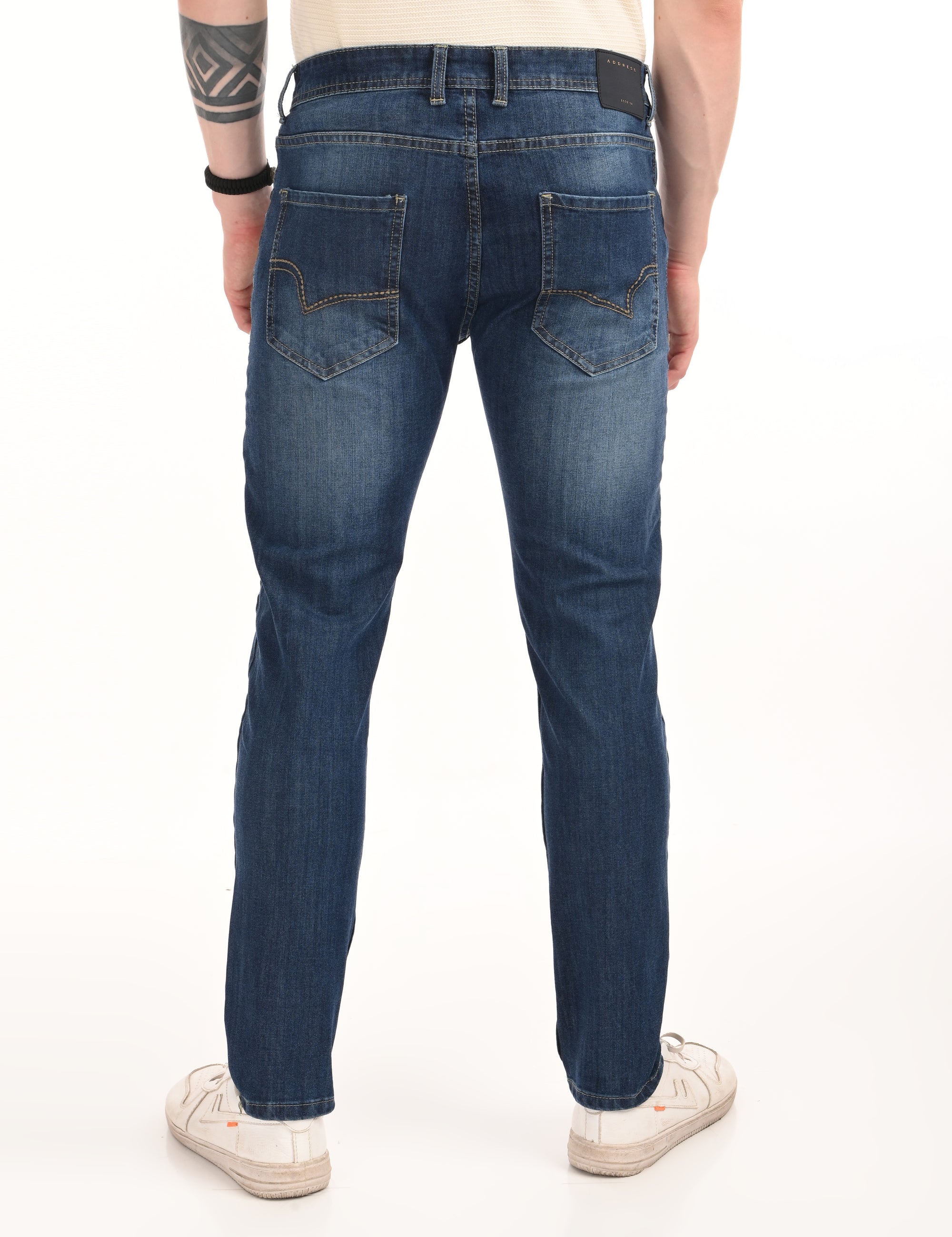 Slim Fit Blue Denim Pants