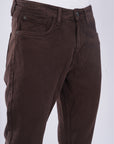 Comfort Fit Chocolate Brown Denim Pants