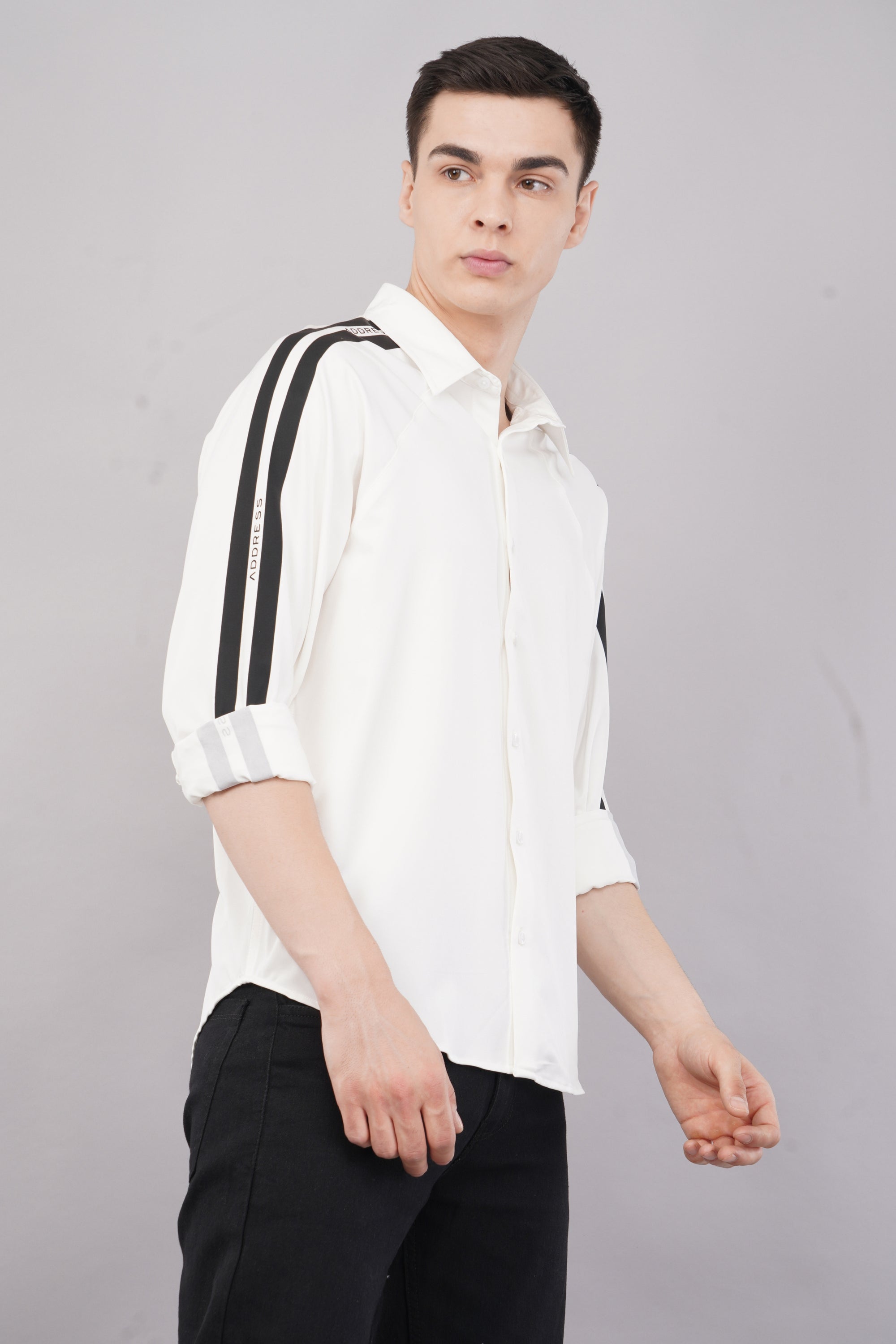Raglan Sleeve Relaxed Fit White Shirt