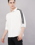 Raglan Sleeve Relaxed Fit White Shirt