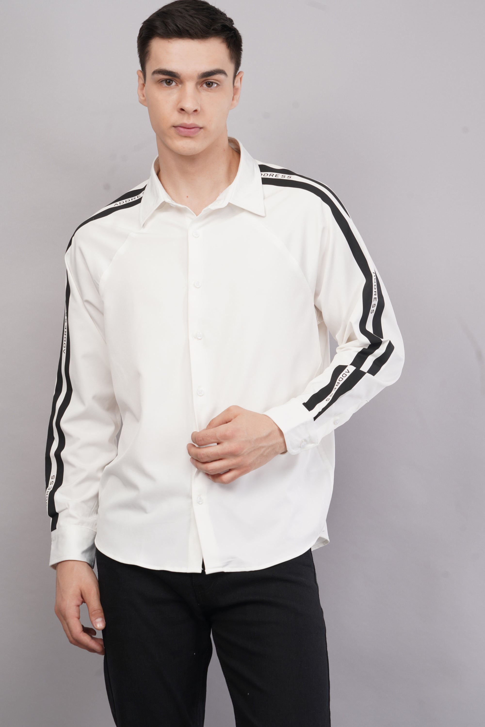 Raglan Sleeve Relaxed Fit White Shirt