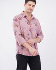 Pink Relaxed Fit Printed Shirt