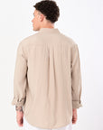 Relaxed Fit Khaki Floral Print Shirt
