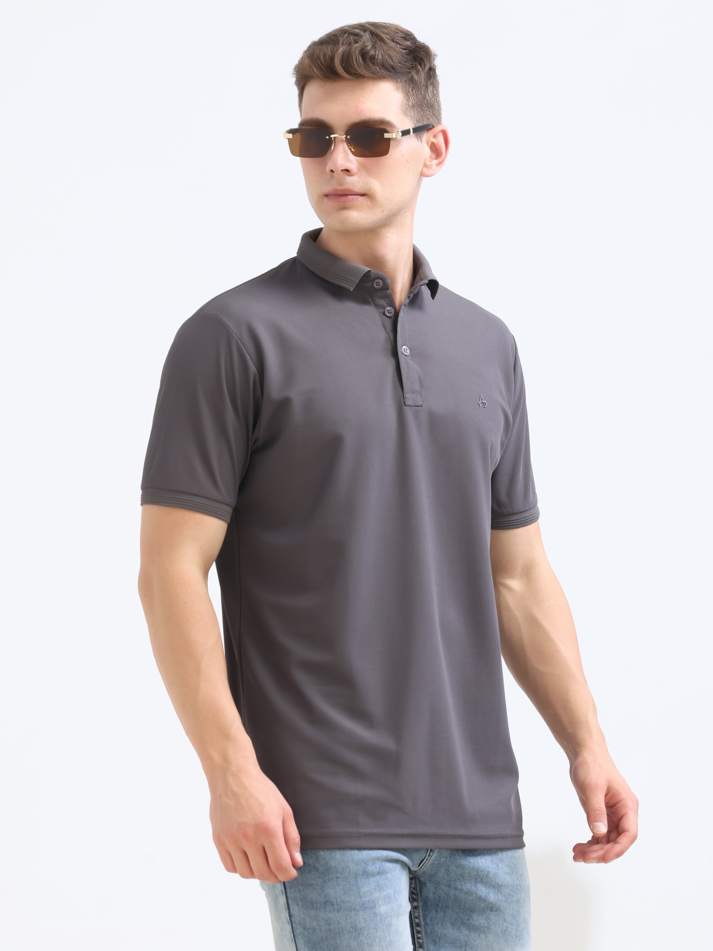 Khaki Solid Polo Tshirt – Address Apparels