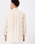 Ivory Floral Print Relaxed Fit Shirt