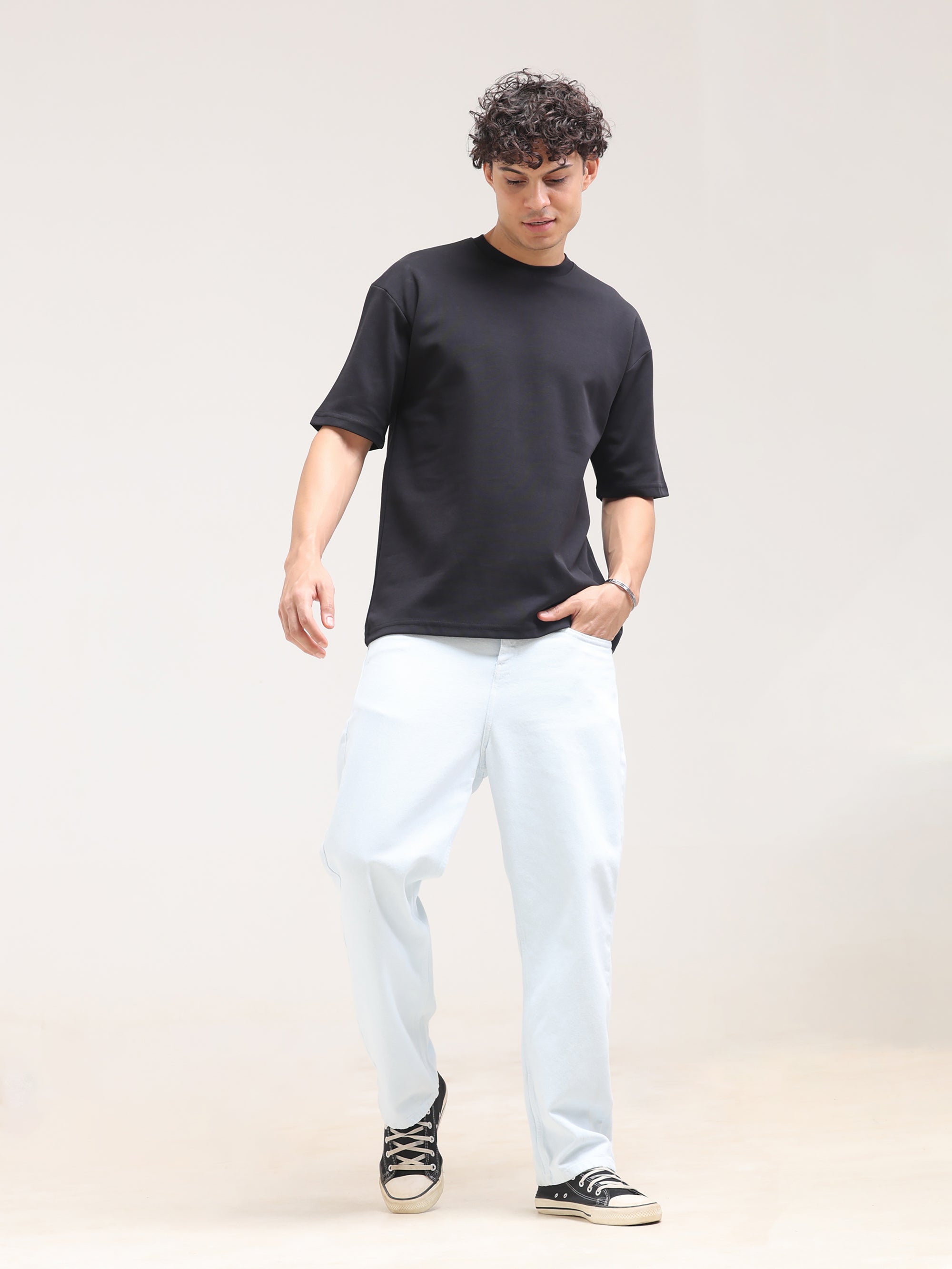 Ice Blue Staight Fit Denim