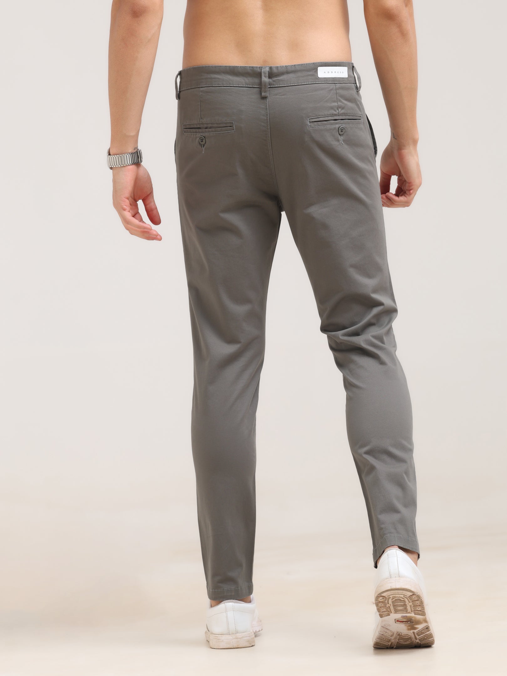 Sag Green Ankle Fit Cotton Pant