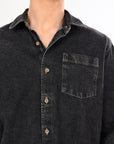 Relaxed Fit Black Denim Shirt