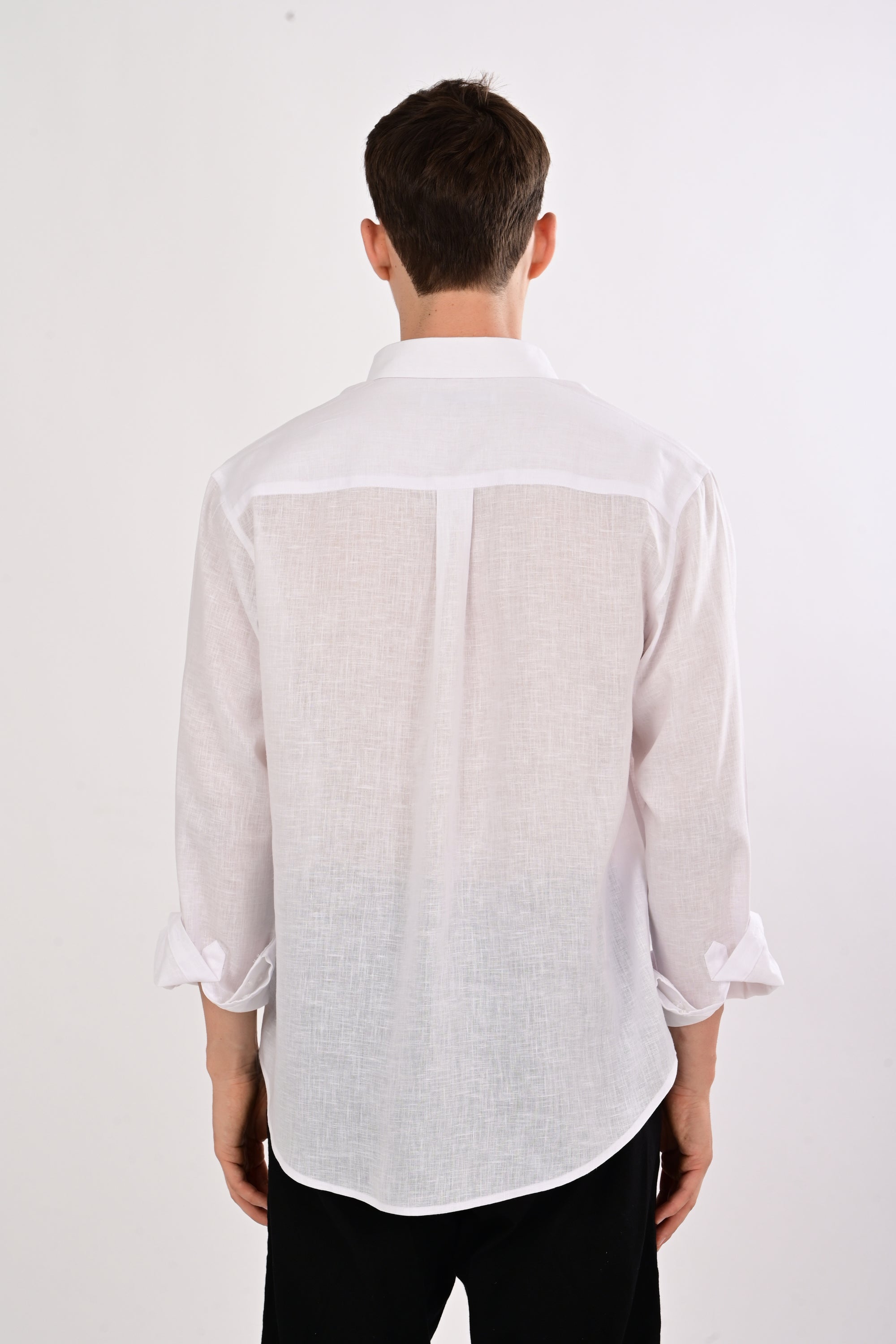 Riviera Escape White Embroidered Relaxed Fit Shirt