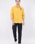Golden Yellow Relaxed Fit Printed Shirt