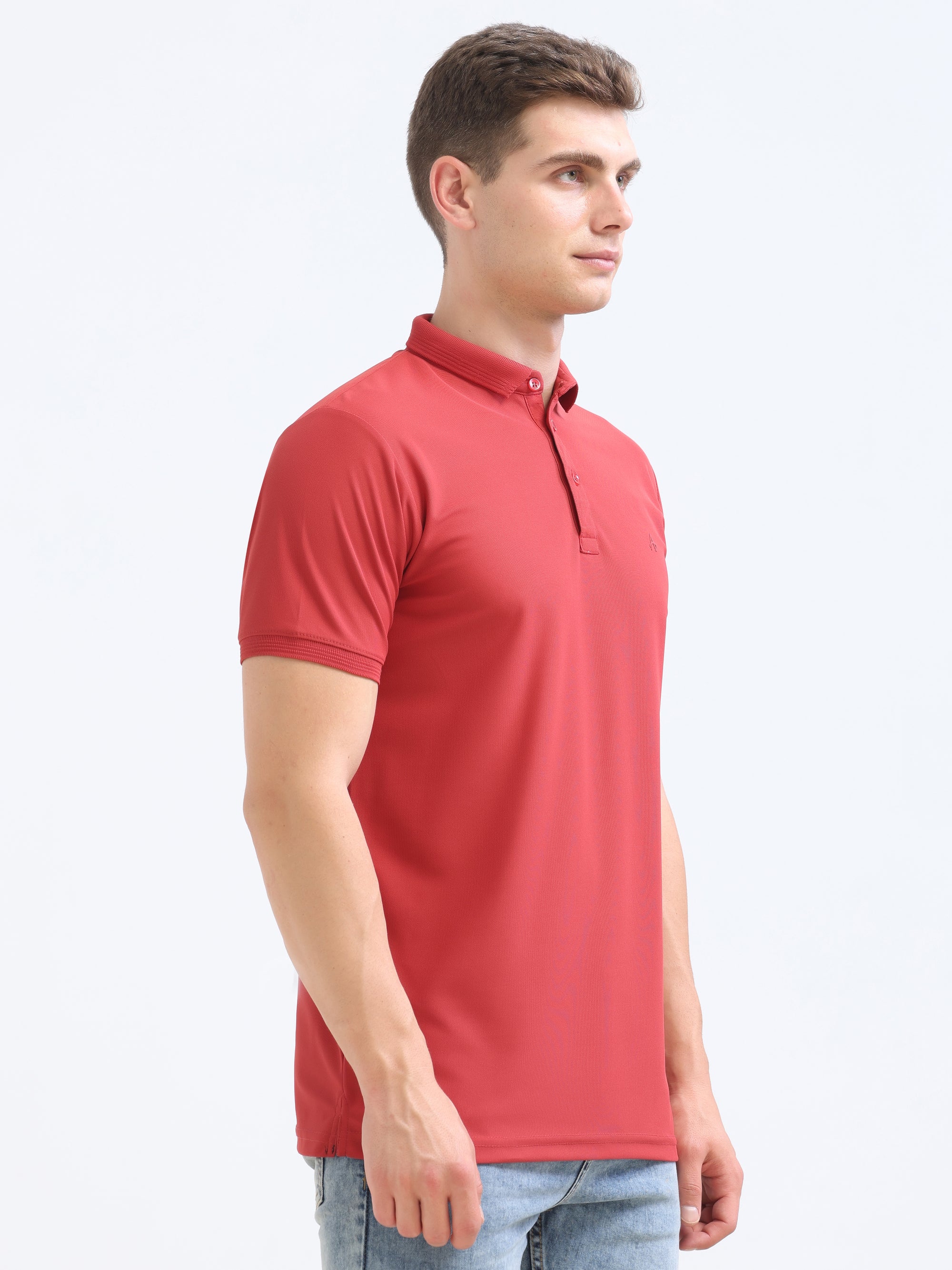 Rose Solid Polo Tshirt
