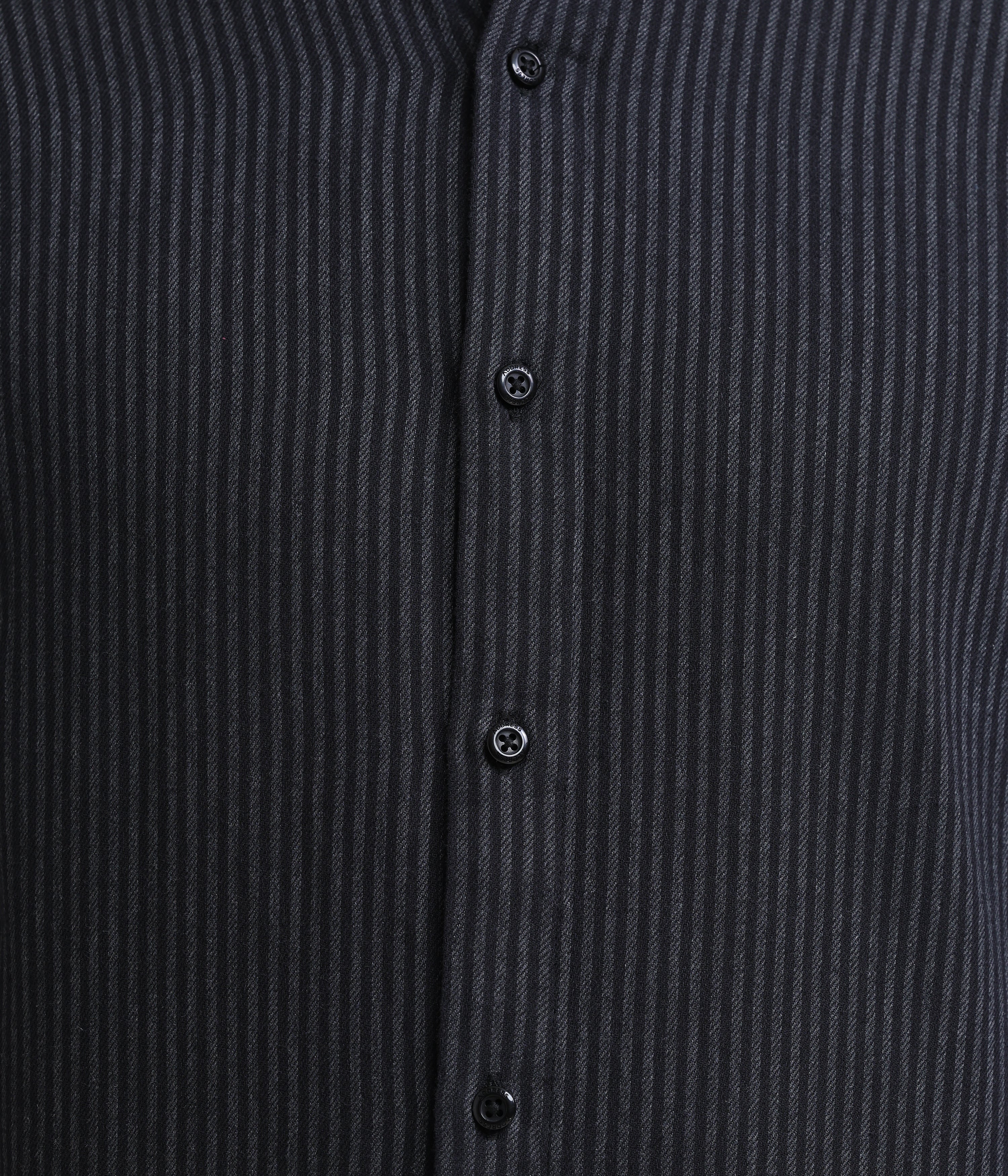 Striped Black Full Sleeve Tapered Fit Shirt