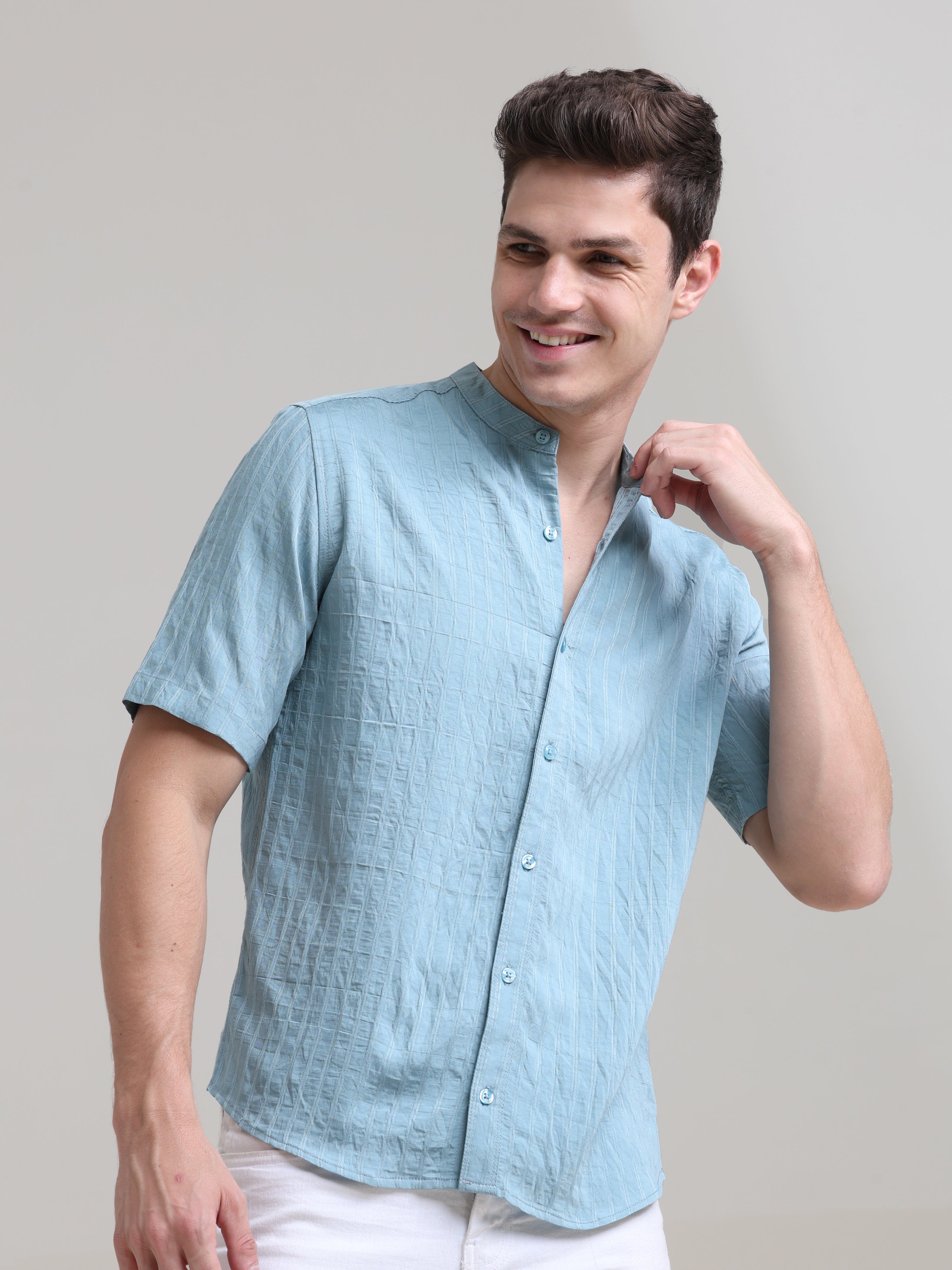 Classic Comfort: Solid Regular Fit Half Sleeve Shirt