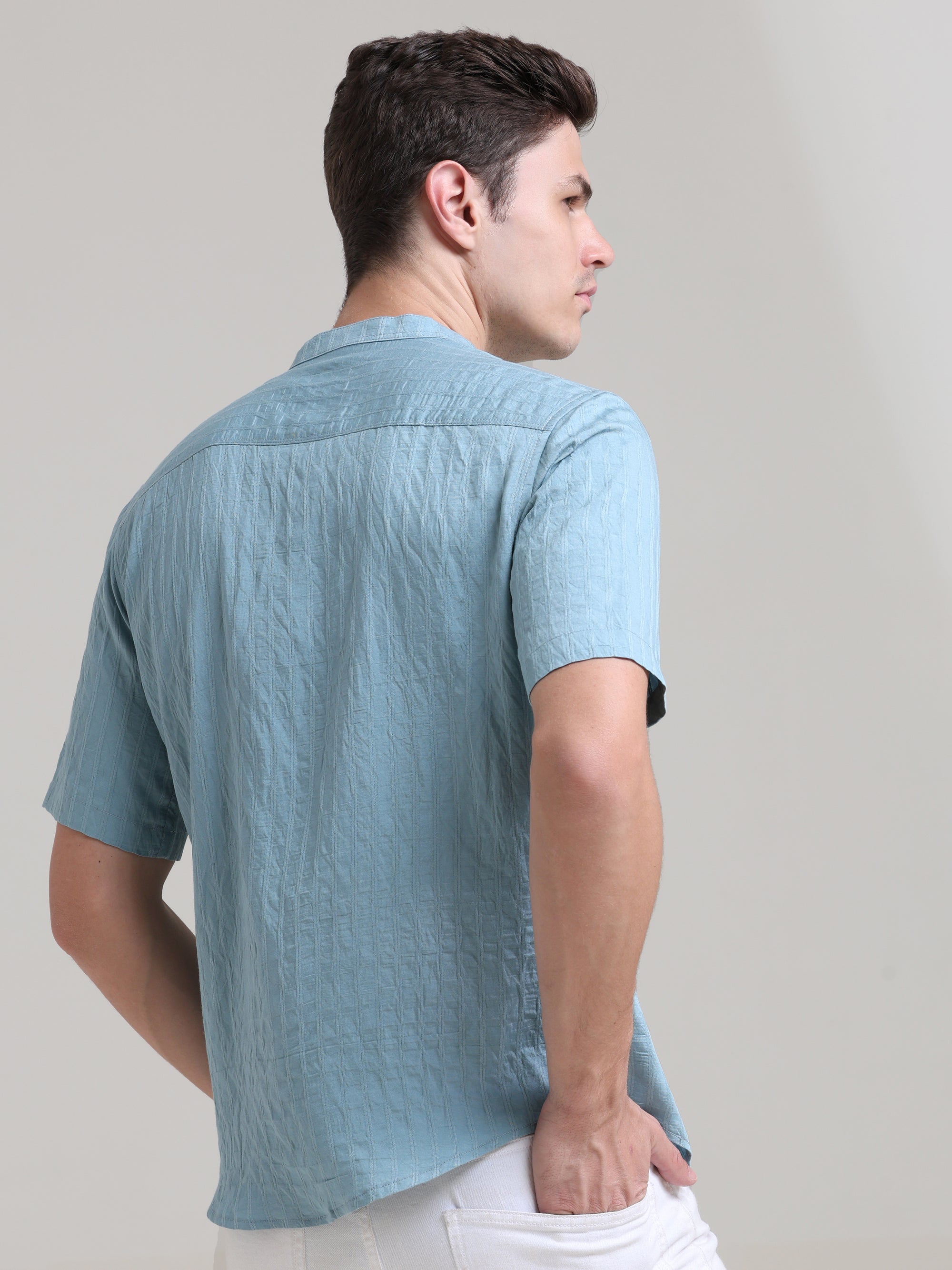Classic Comfort: Solid Regular Fit Half Sleeve Shirt