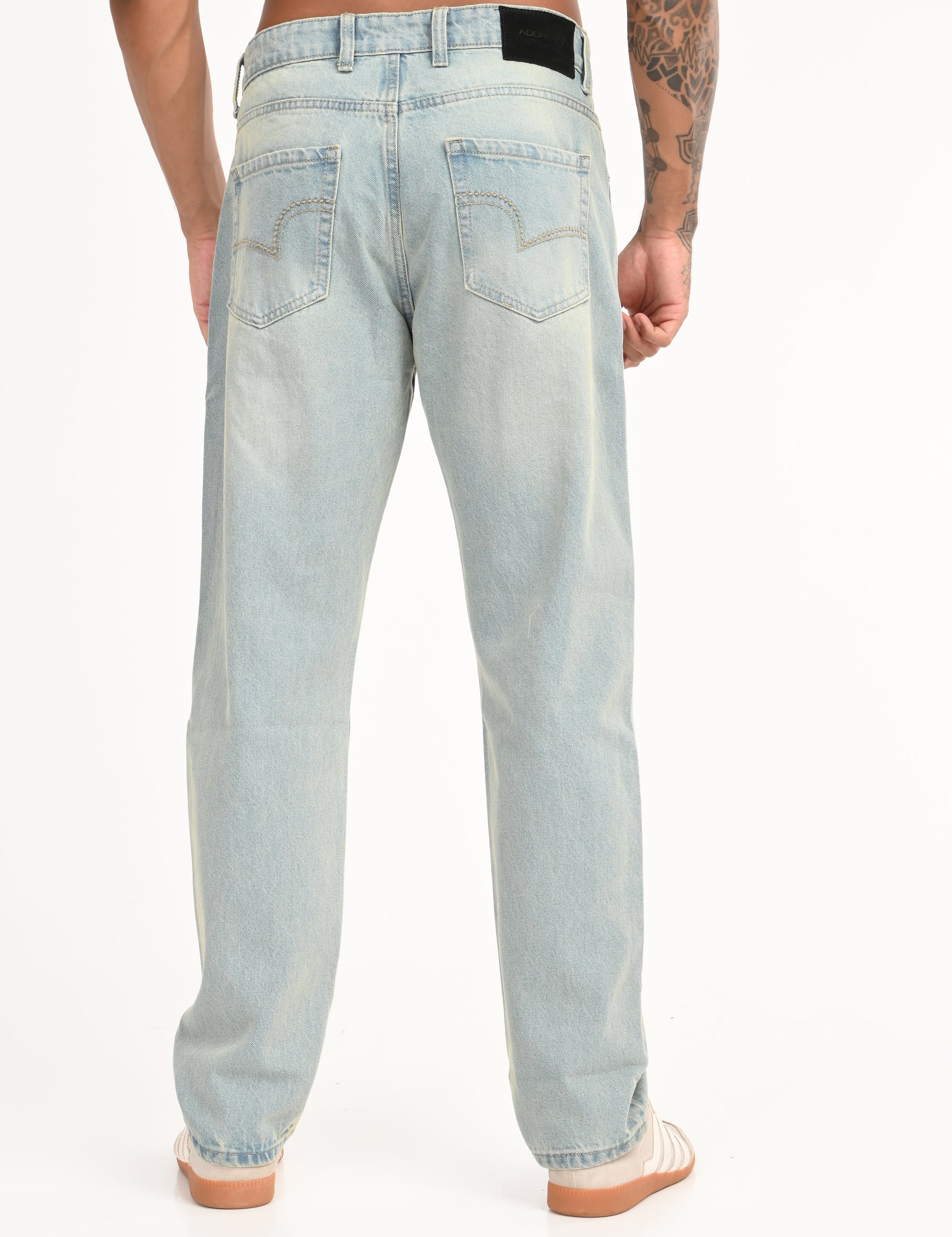 Regular Fit Ice Blue Denim Pants