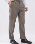 Korean 2 Pleat Olive Formal Pants