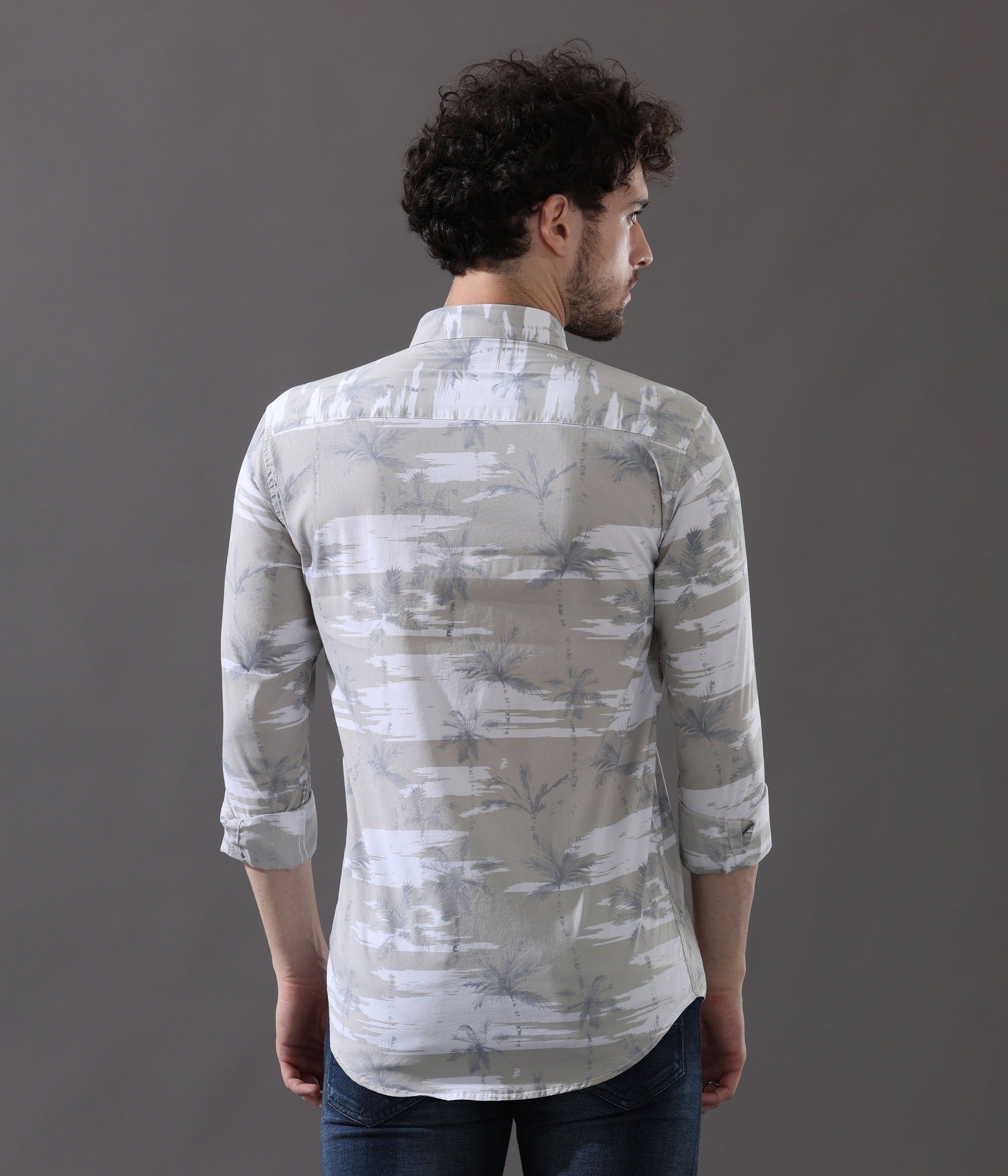 Serene Grey Slim Fit Shirt