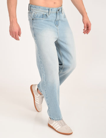 Straight Fit Ice Blue Denim Pants – Address Apparels