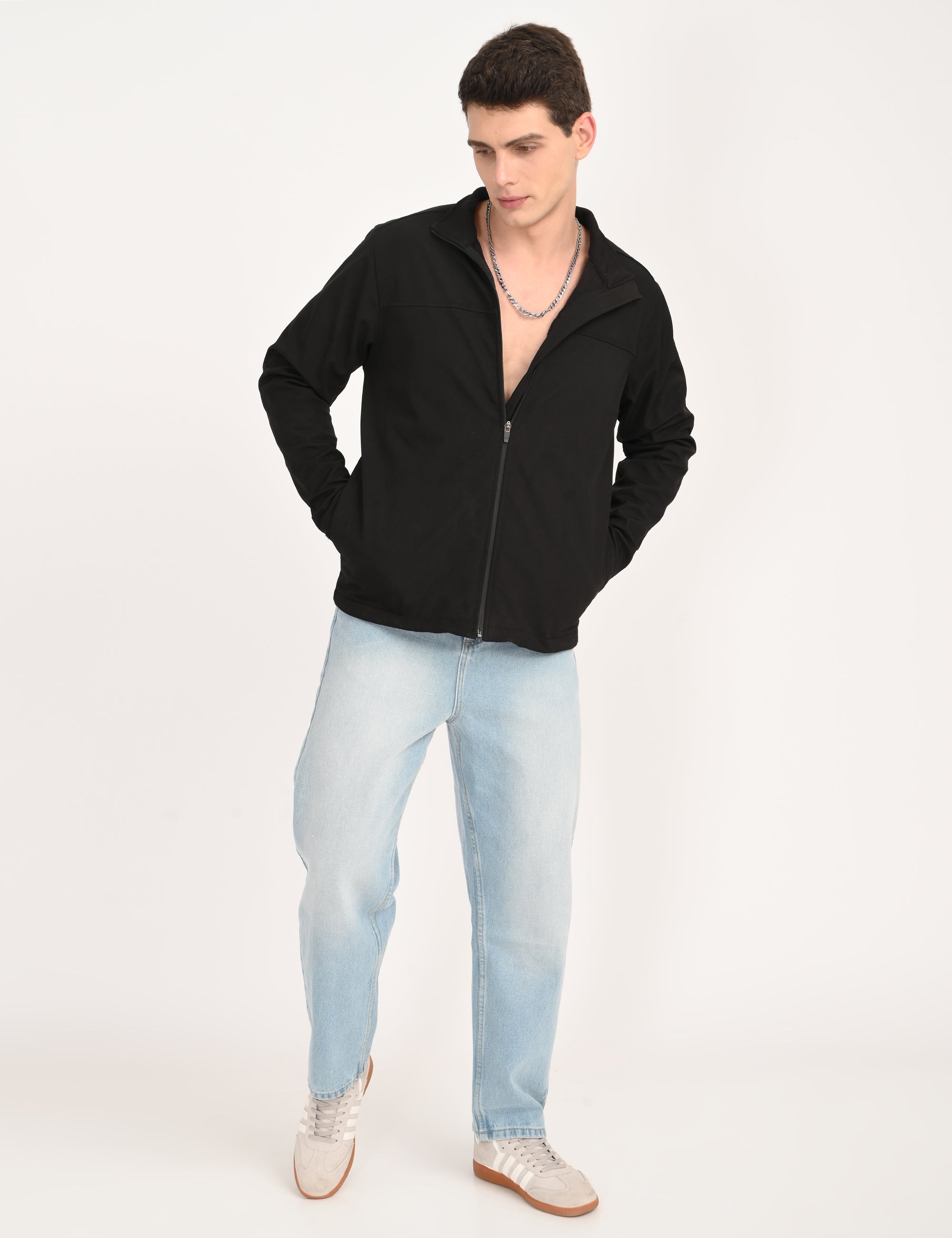 Straight Fit Ice Blue Denim Pants