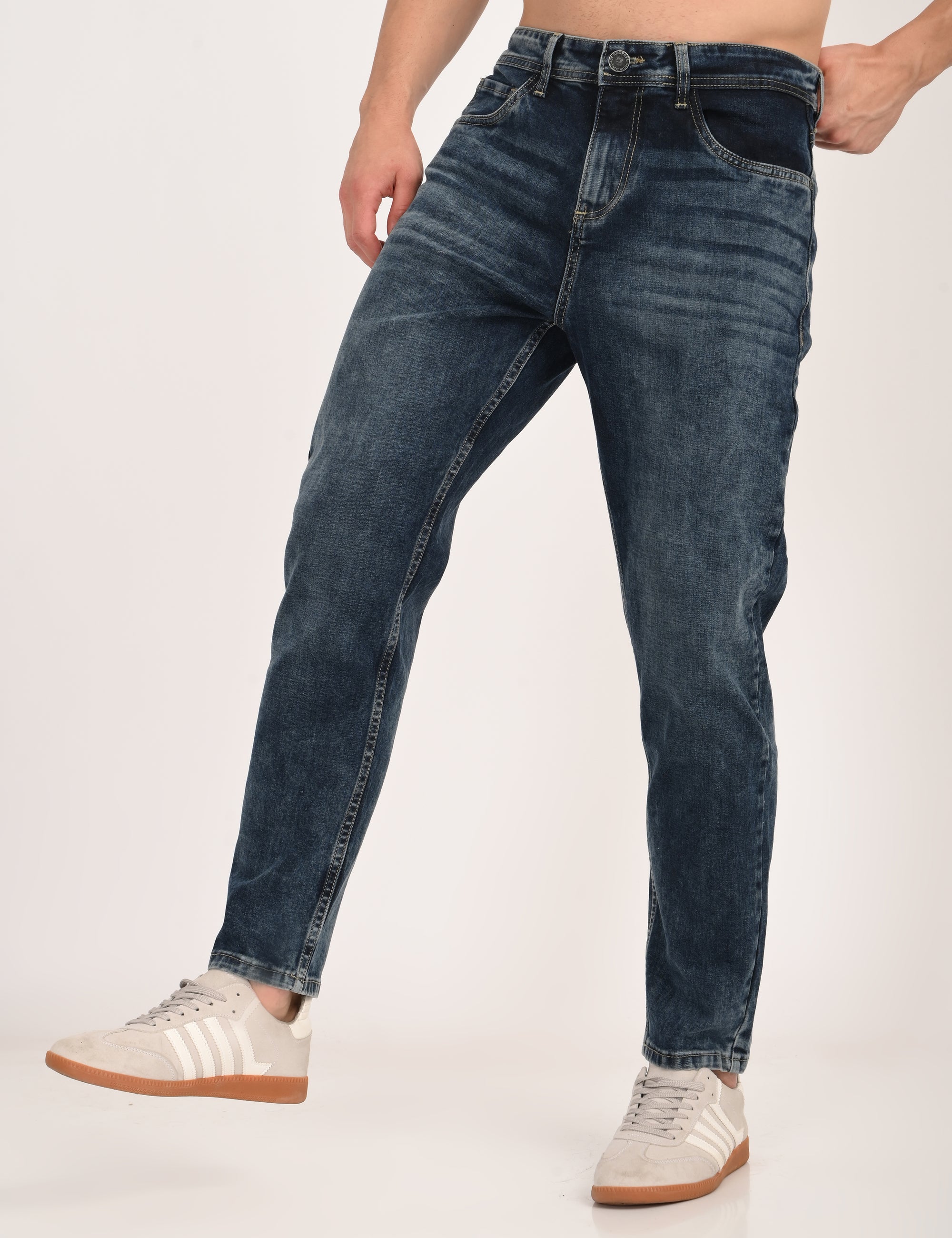 Comfort Fit Midnight Blue Denim Pants