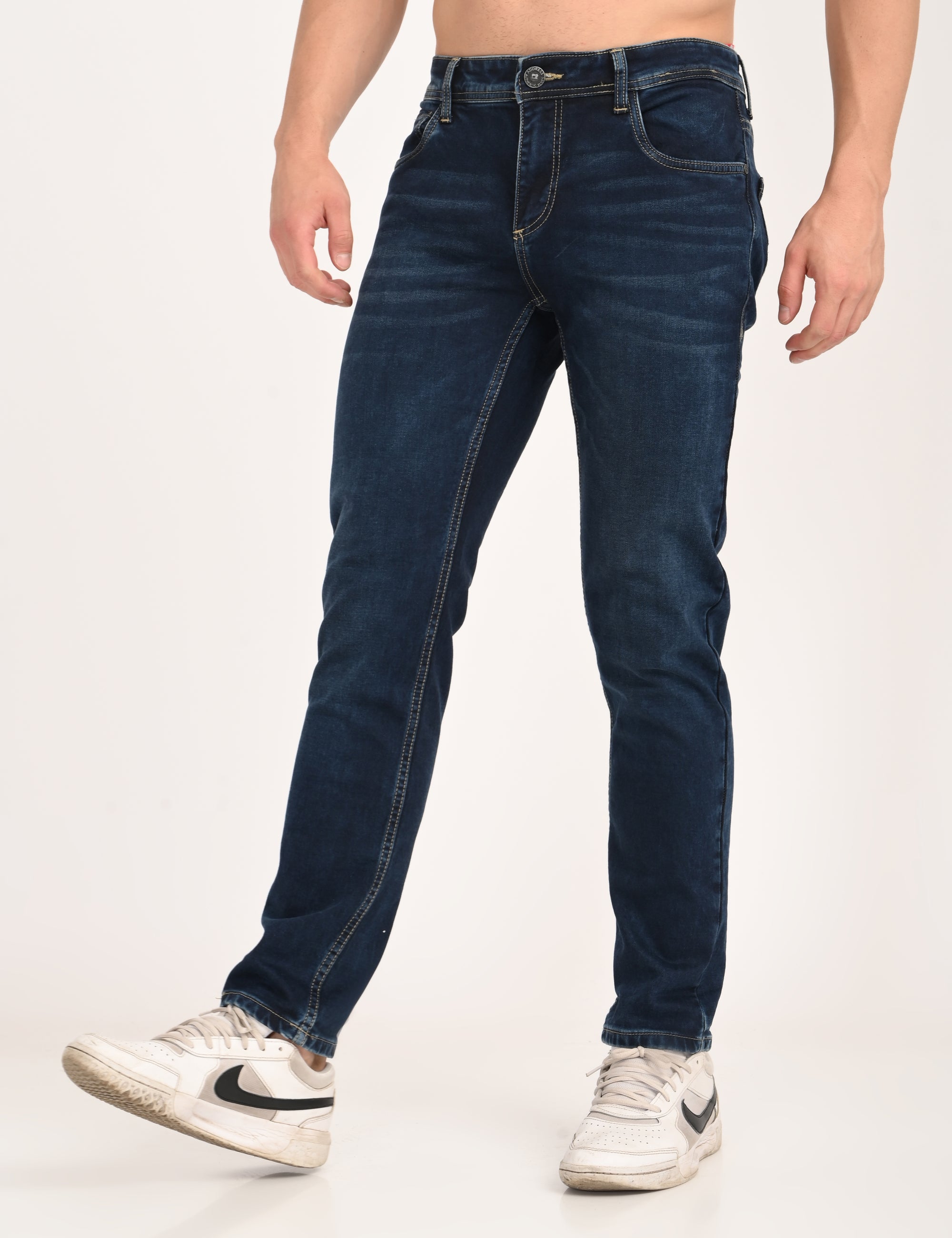 Slim Fit Dark Navy Denim Pants