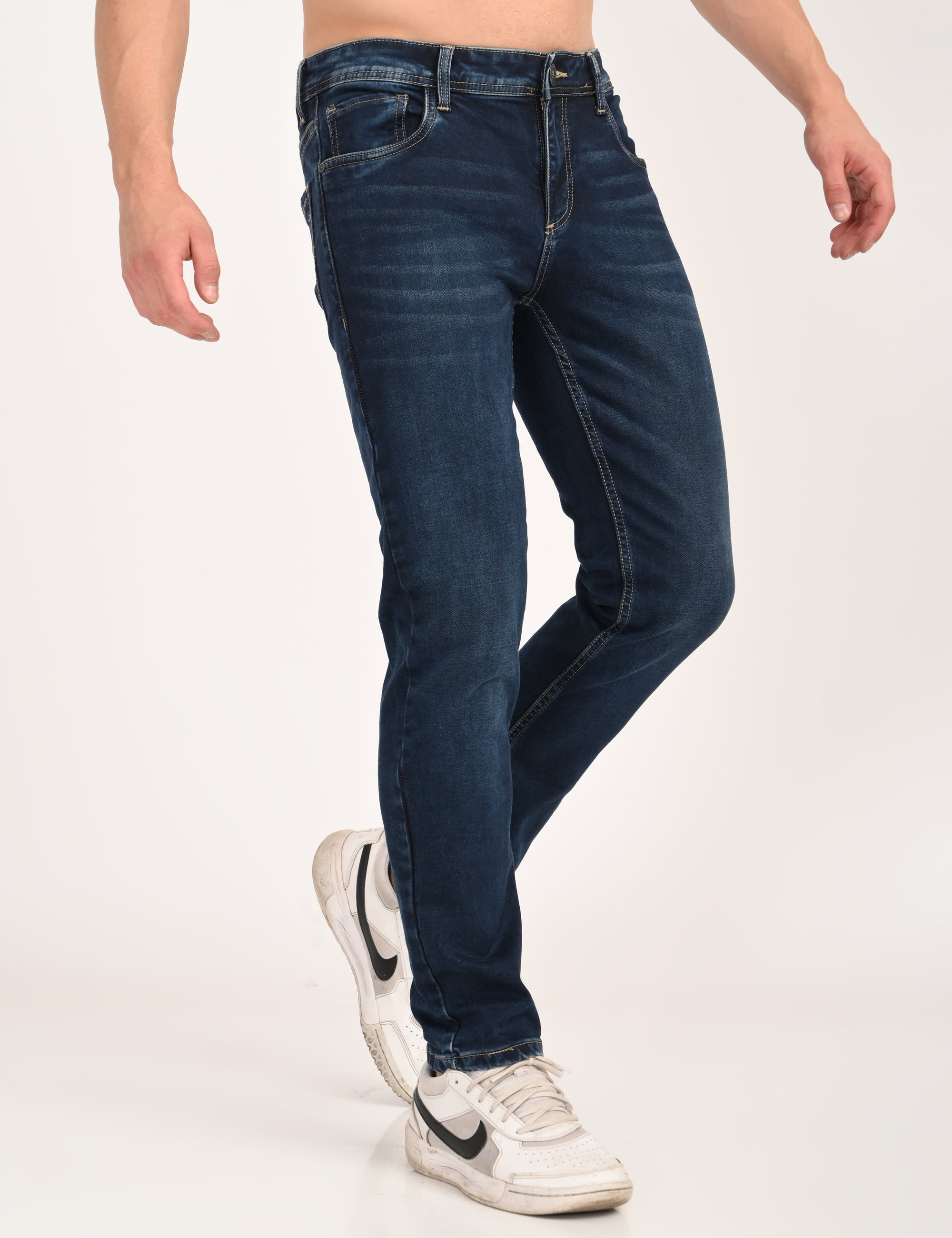 Slim Fit Dark Navy Denim Pants