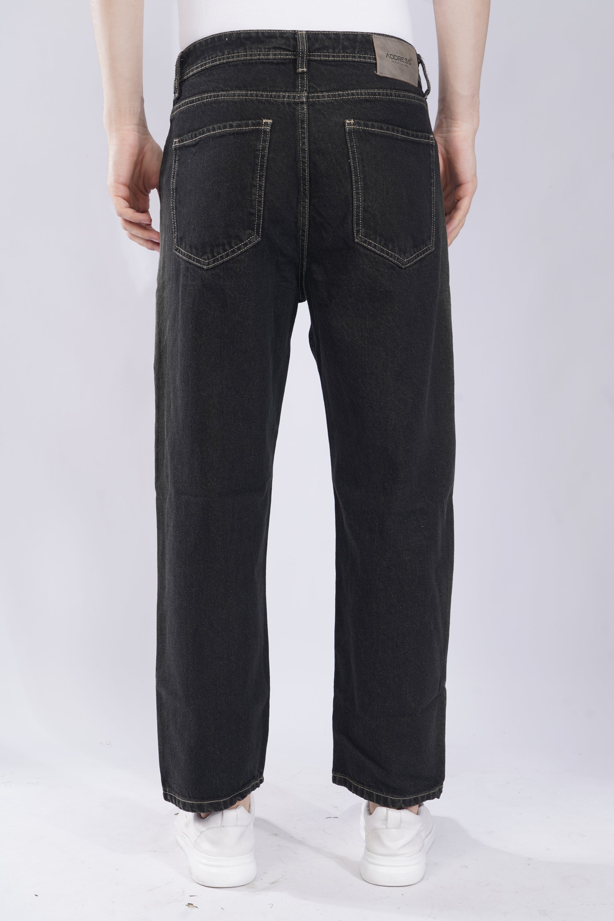 Dark Straight Fit Denim Pants