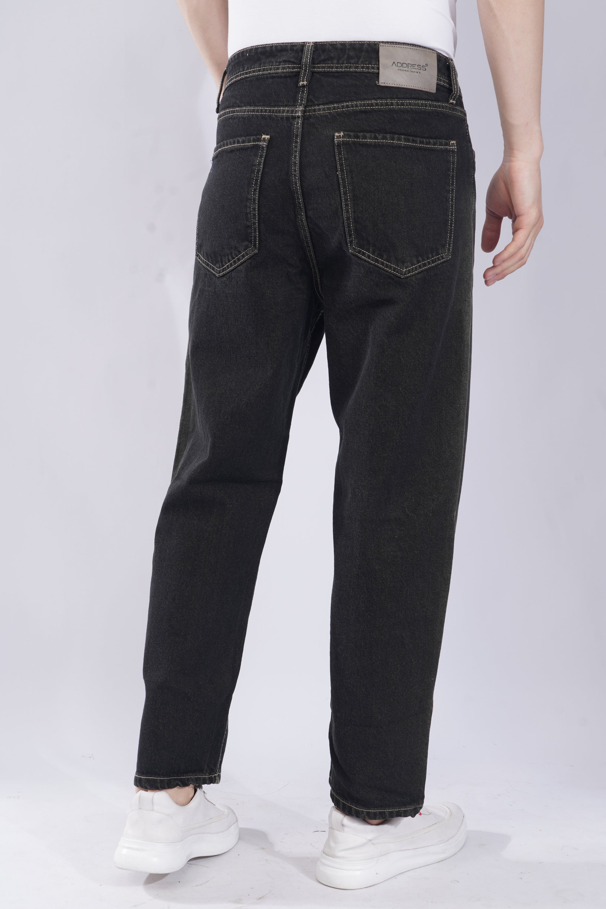 Dark Straight Fit Denim Pants
