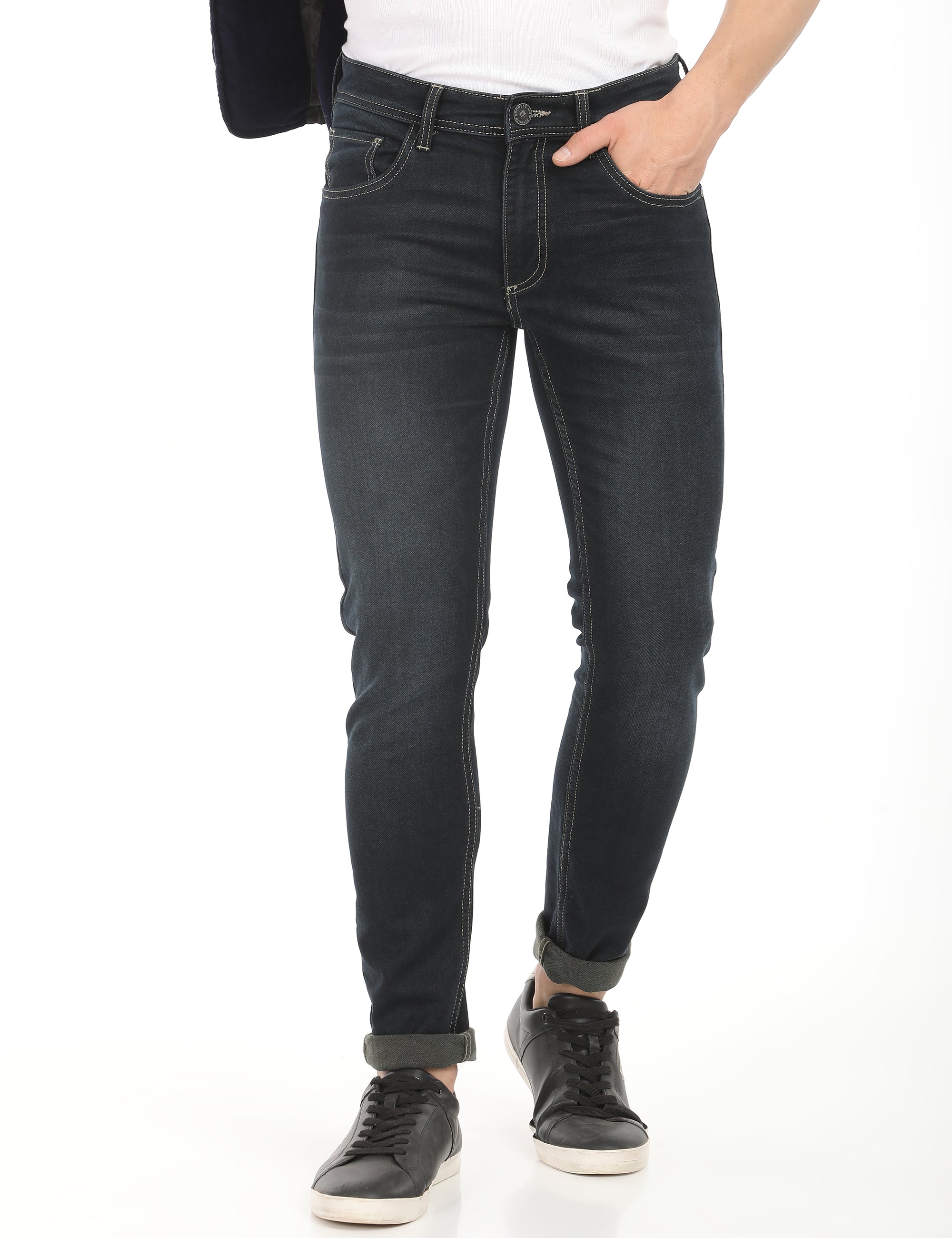 Slim Fit Deep Ocean Denim Pants