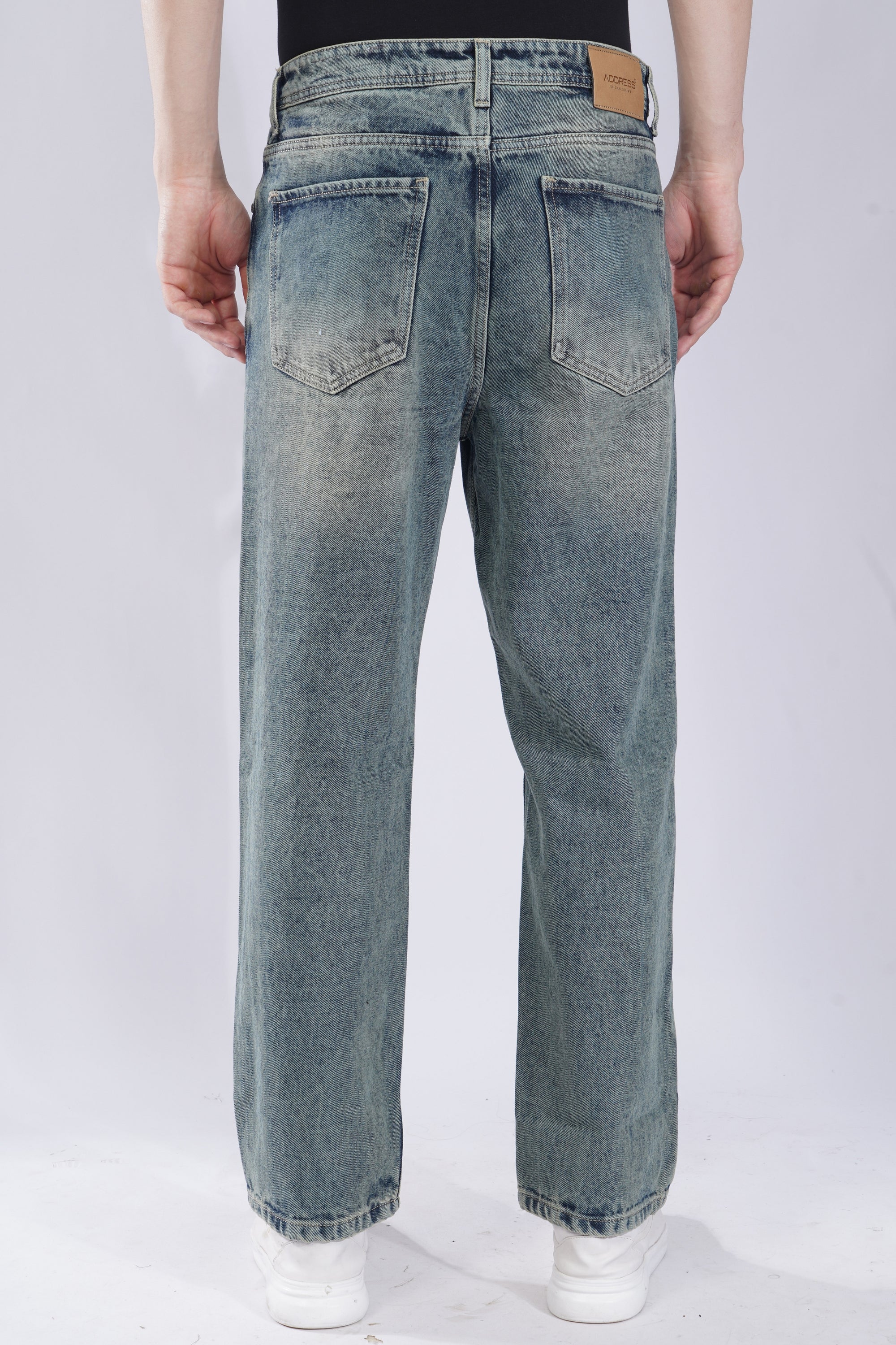 Straight Cut Deep Ocean Denim Pants
