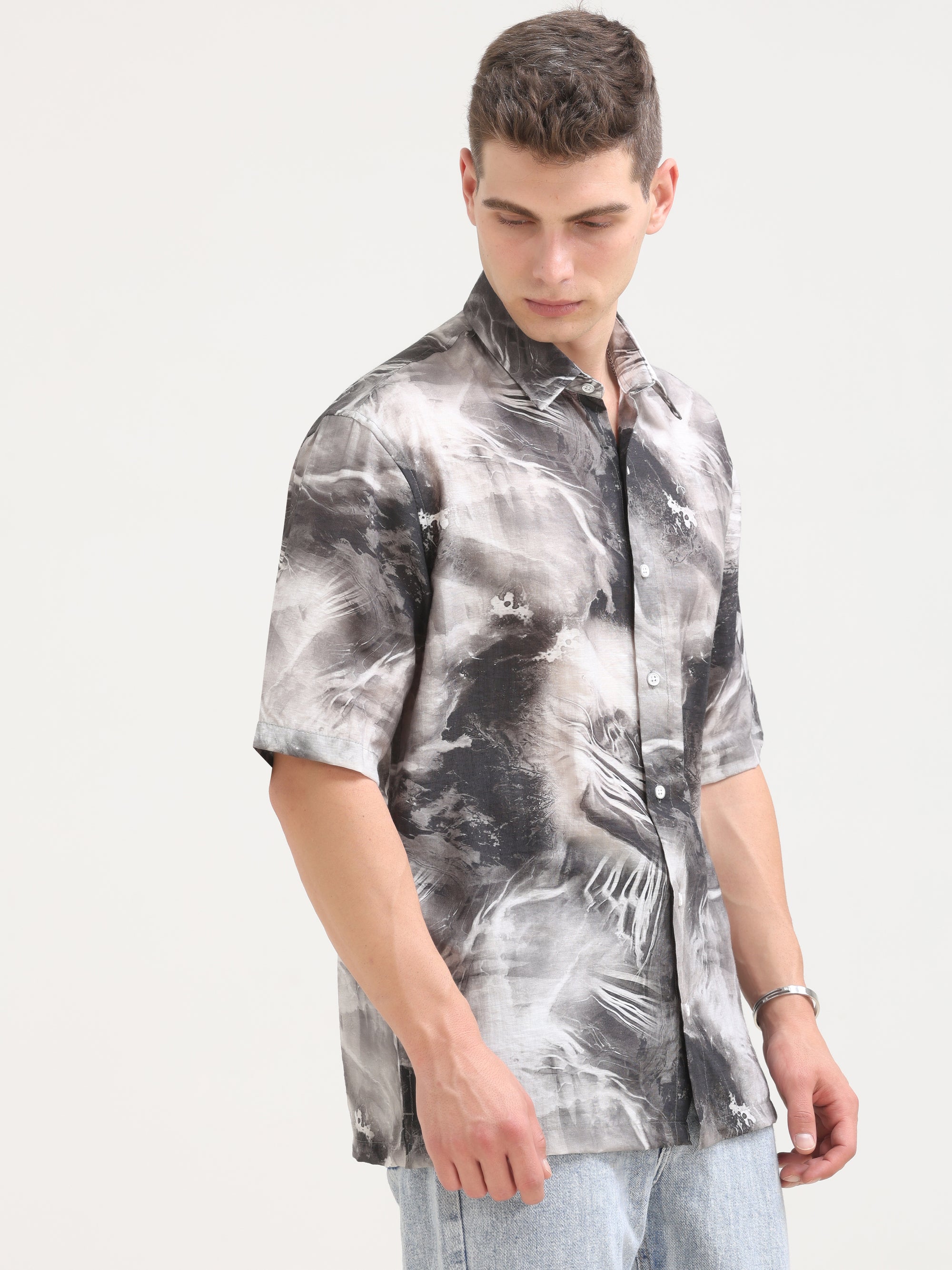 Coal Black Oversized Shirt