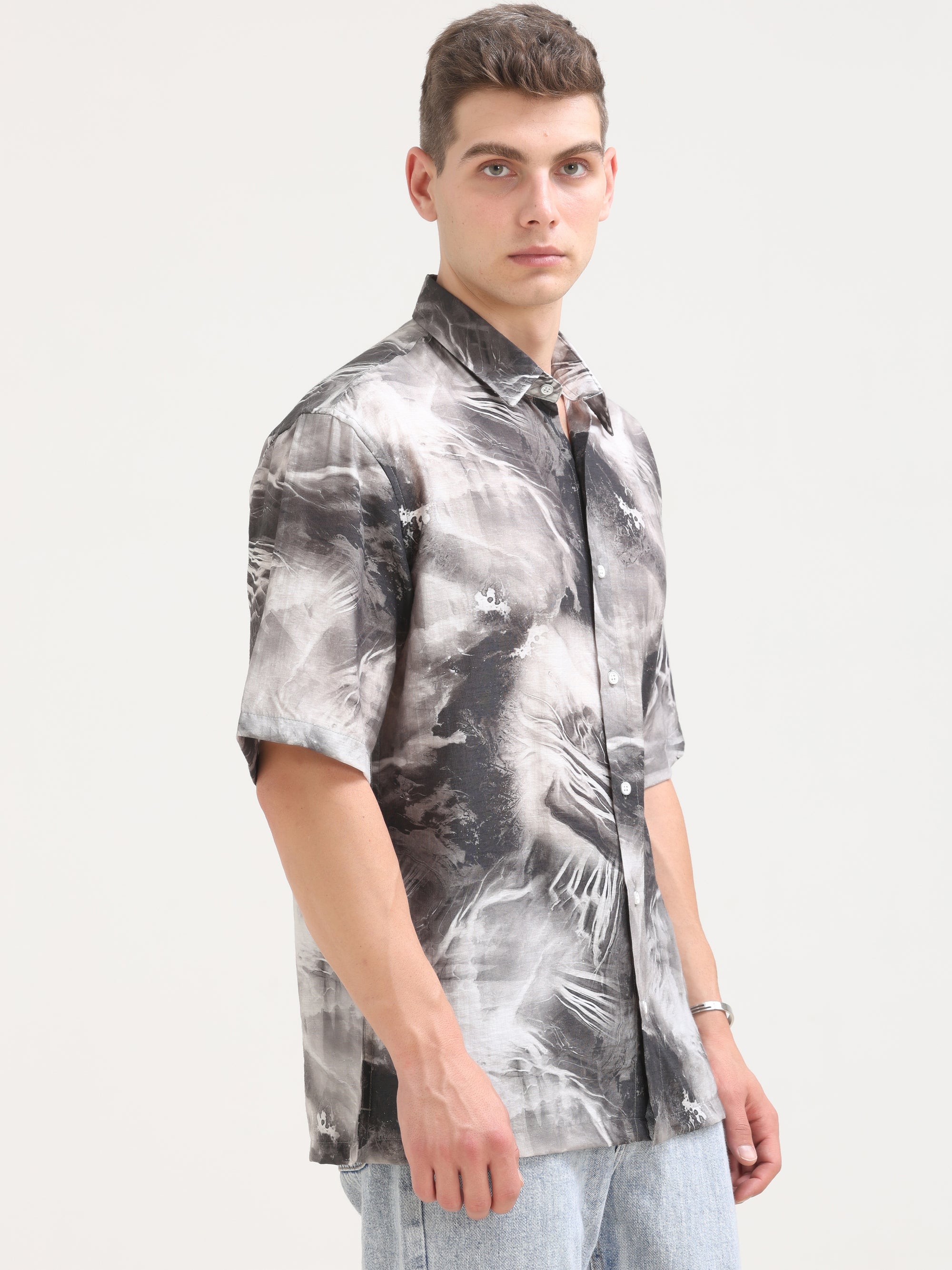 Coal Black Oversized Shirt