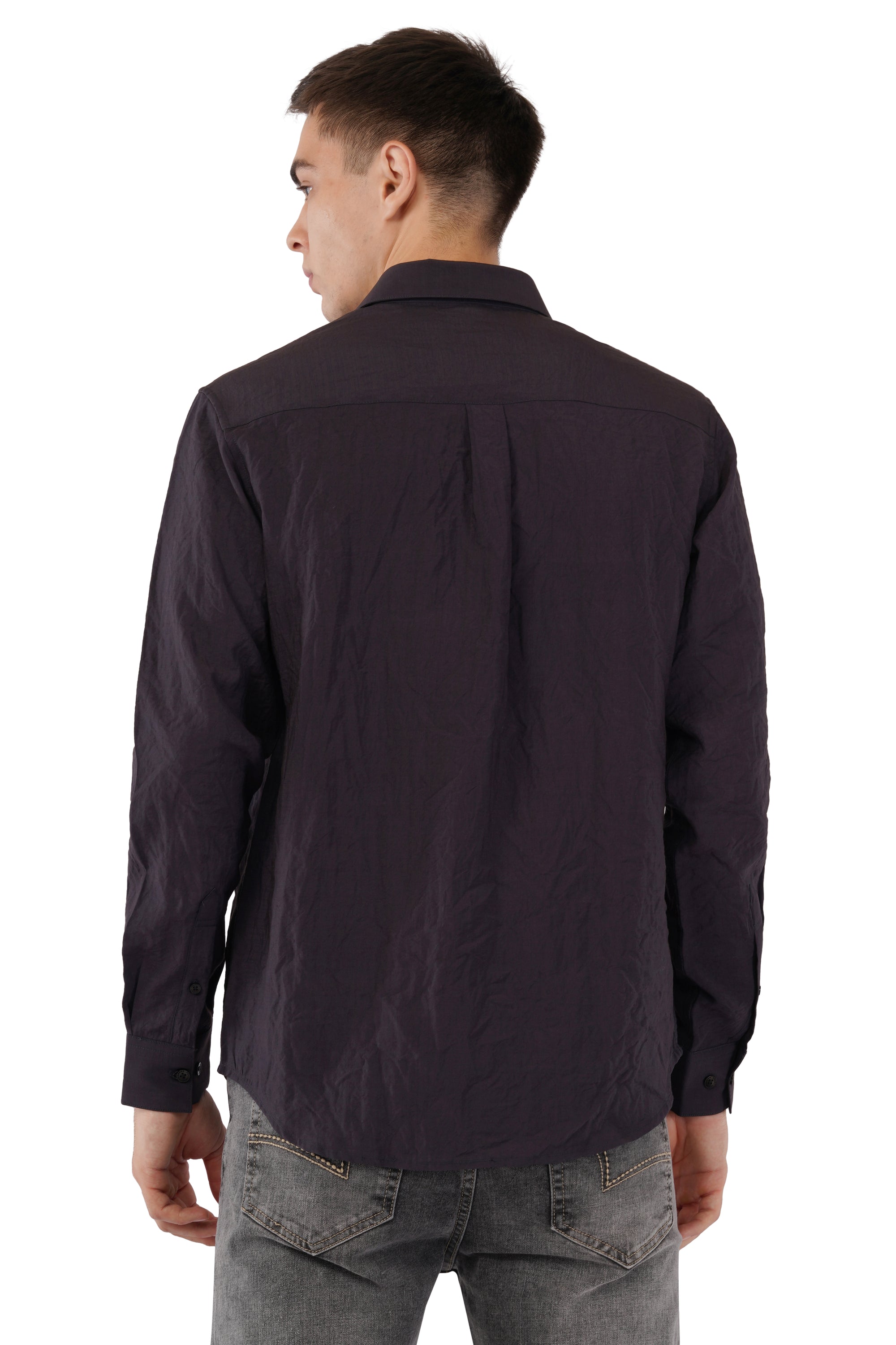 Relaxed Fit Charcol Full Sleeve Shirt