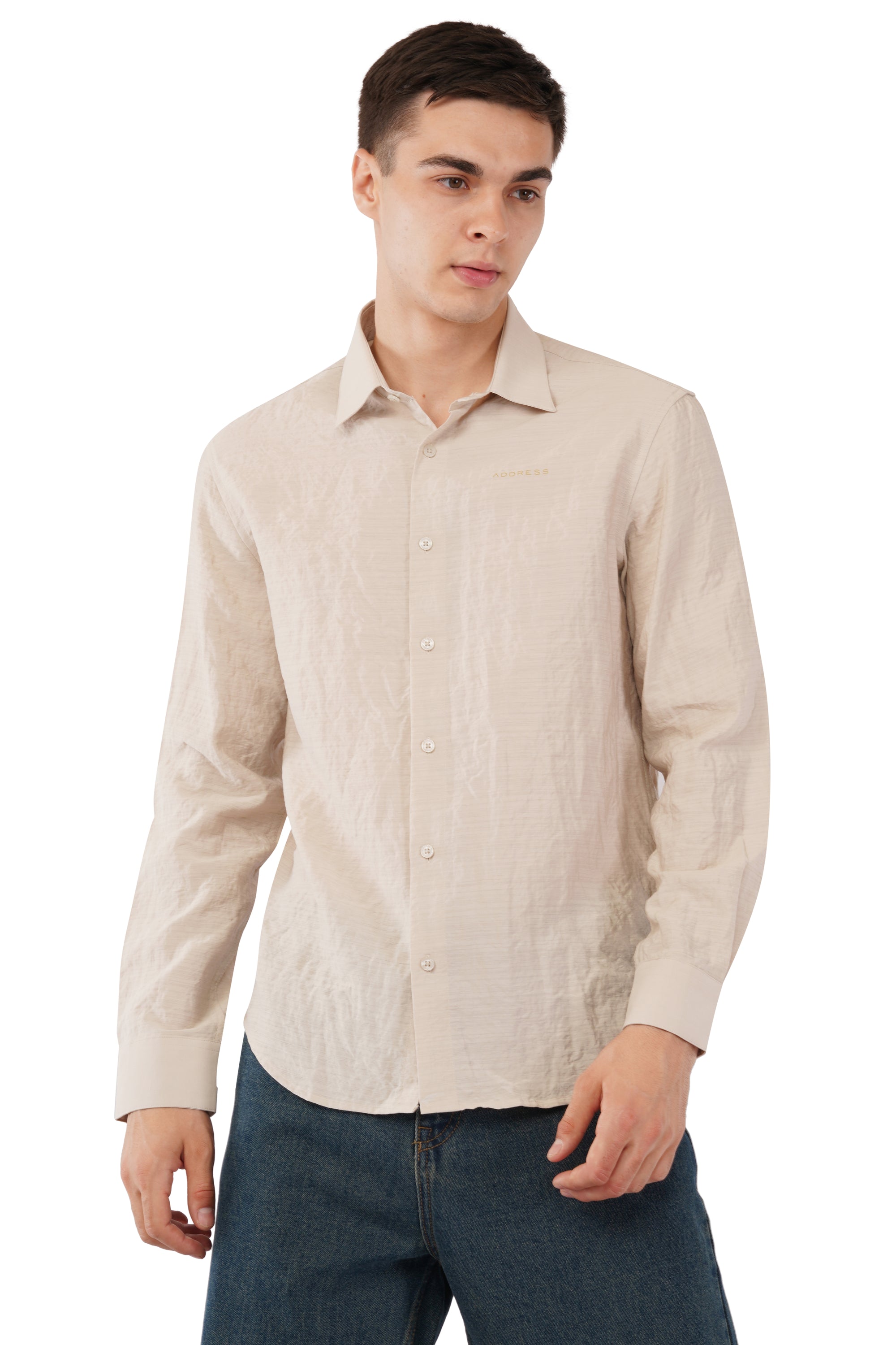 Relaxed Fit Off White Shirt