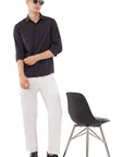 Relaxed Fit White Linen Pants