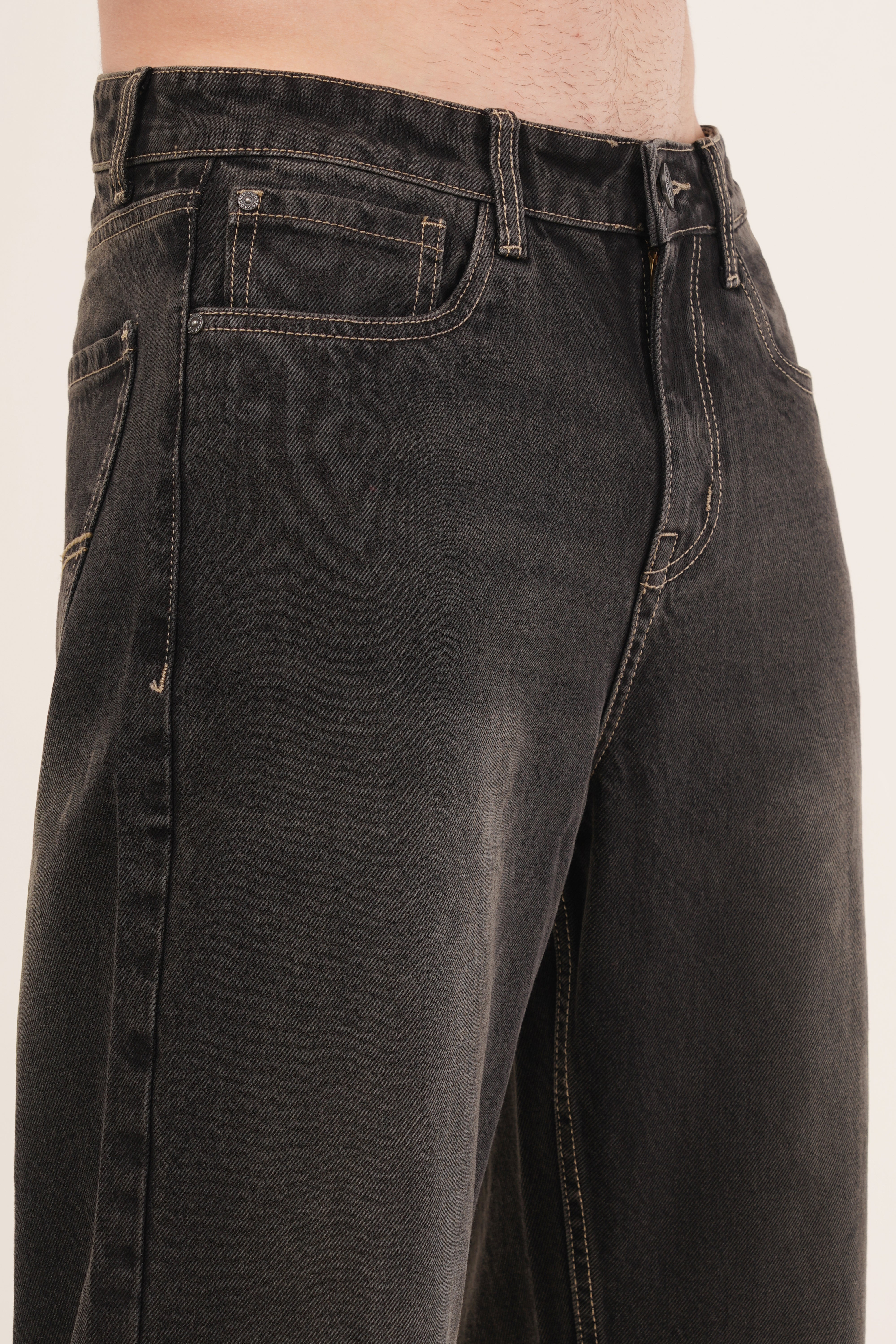 Straight Fit Vintage Black Denim Pants – Address Apparels