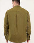 Linen Relaxed Fit Green Shirt