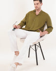 Linen Relaxed Fit Green Shirt