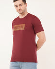 Half Sleeve Regular Fit Maroon T-Shirt