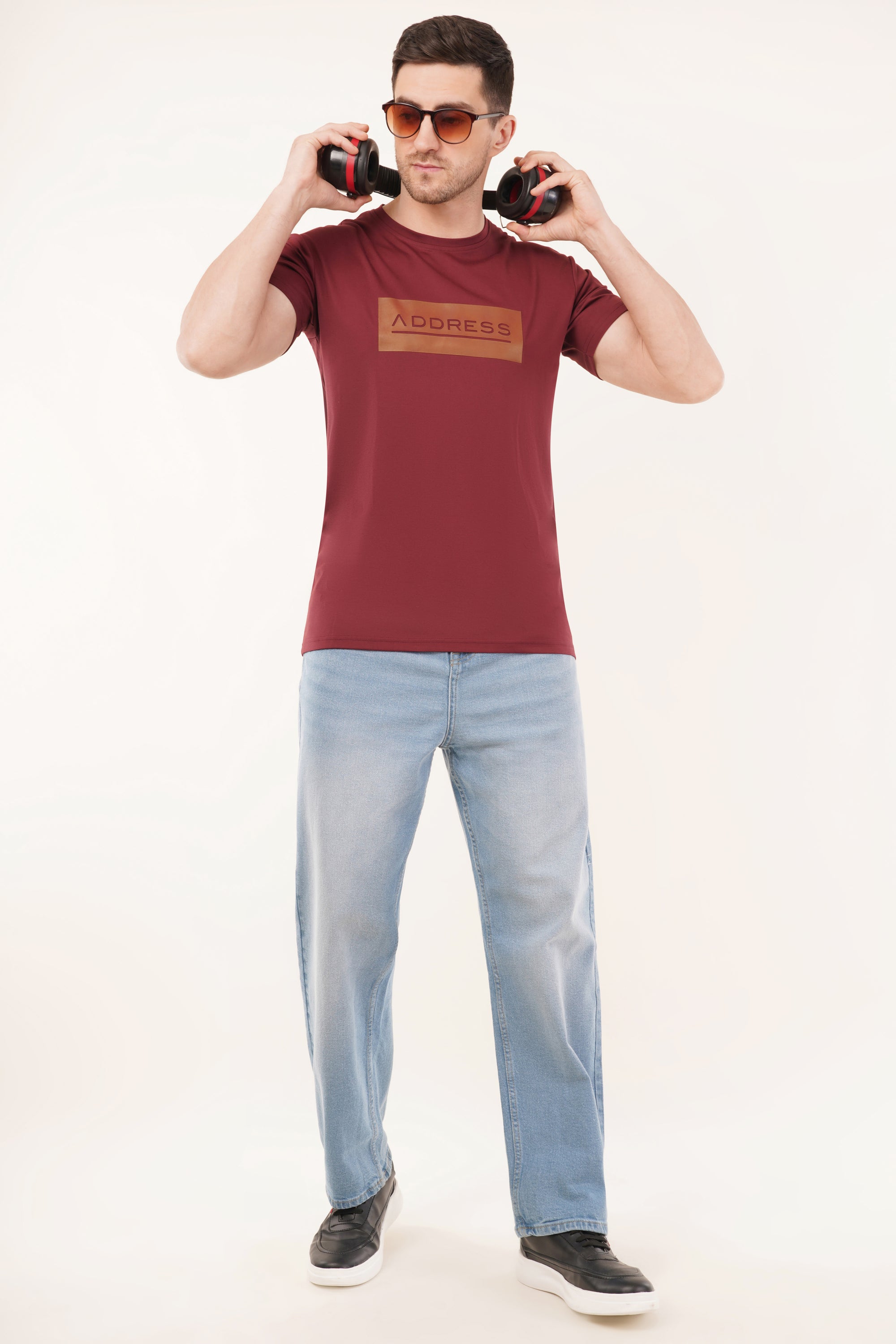 Half Sleeve Regular Fit Maroon T-Shirt