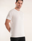 White Half Sleeve Regular Fit T-Shirt
