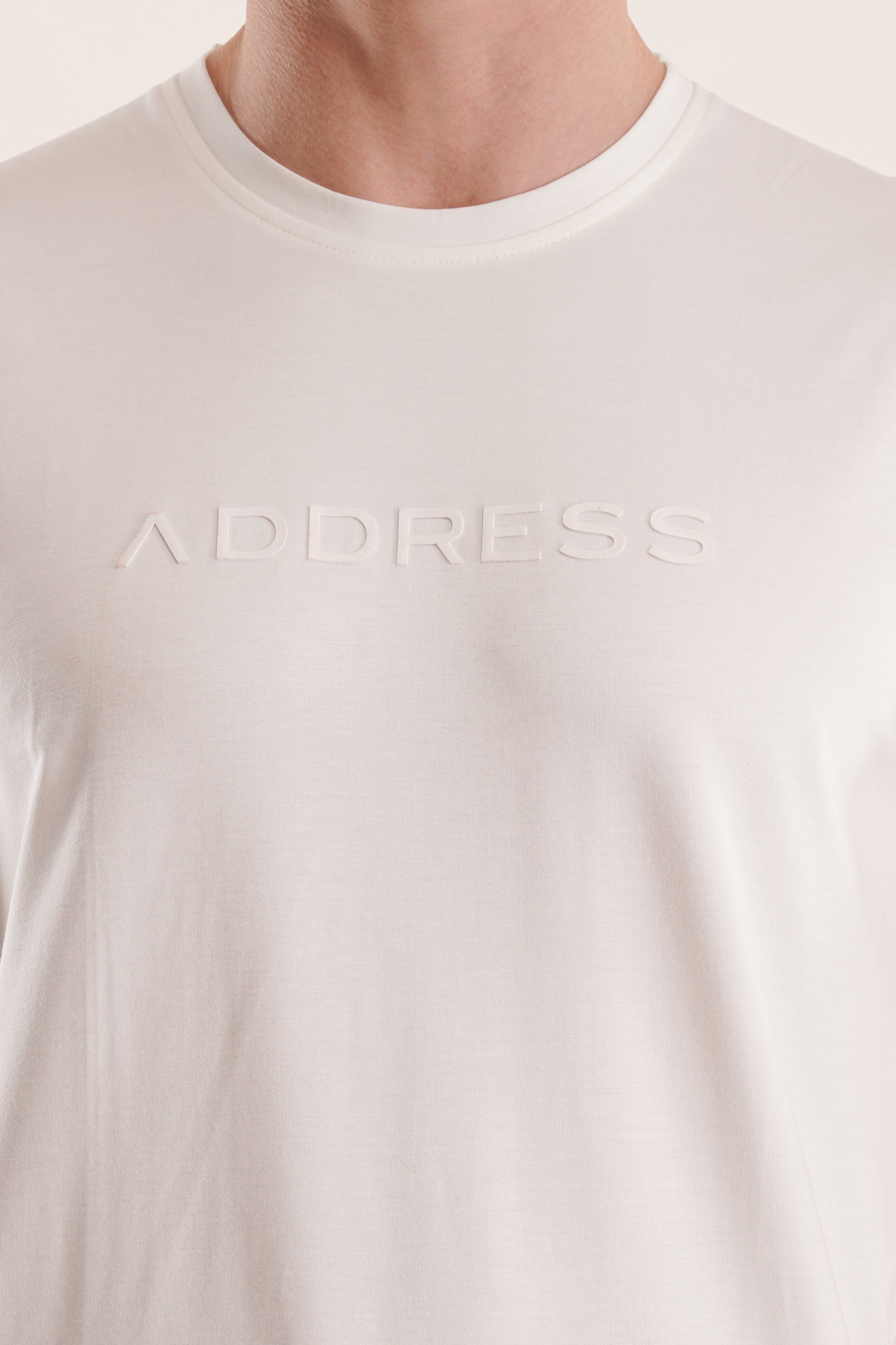 White Half Sleeve Regular Fit T-Shirt