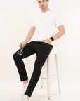 Comfort Fit Black Denim Pants