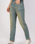 Comfort Fit Vintage Blue Denim Pants