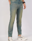 Comfort Fit Vintage Blue Denim Pants